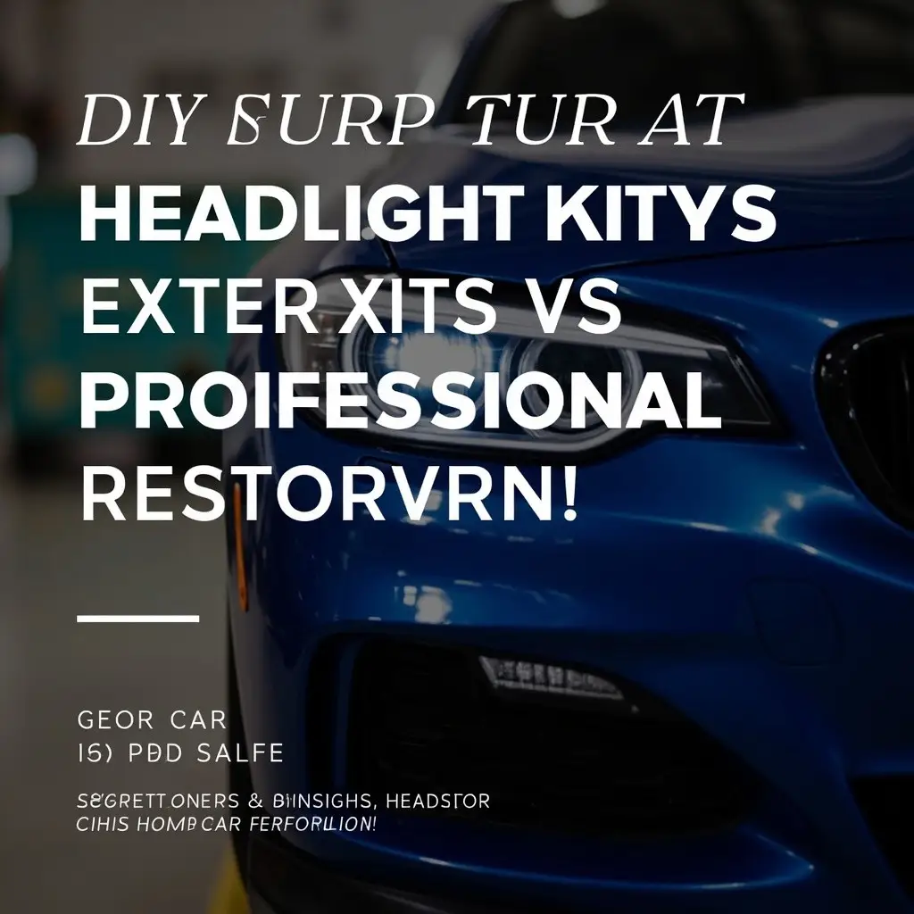 DIY vs Professional Headlight Restoration: Which Is Best for Your Vehicle?